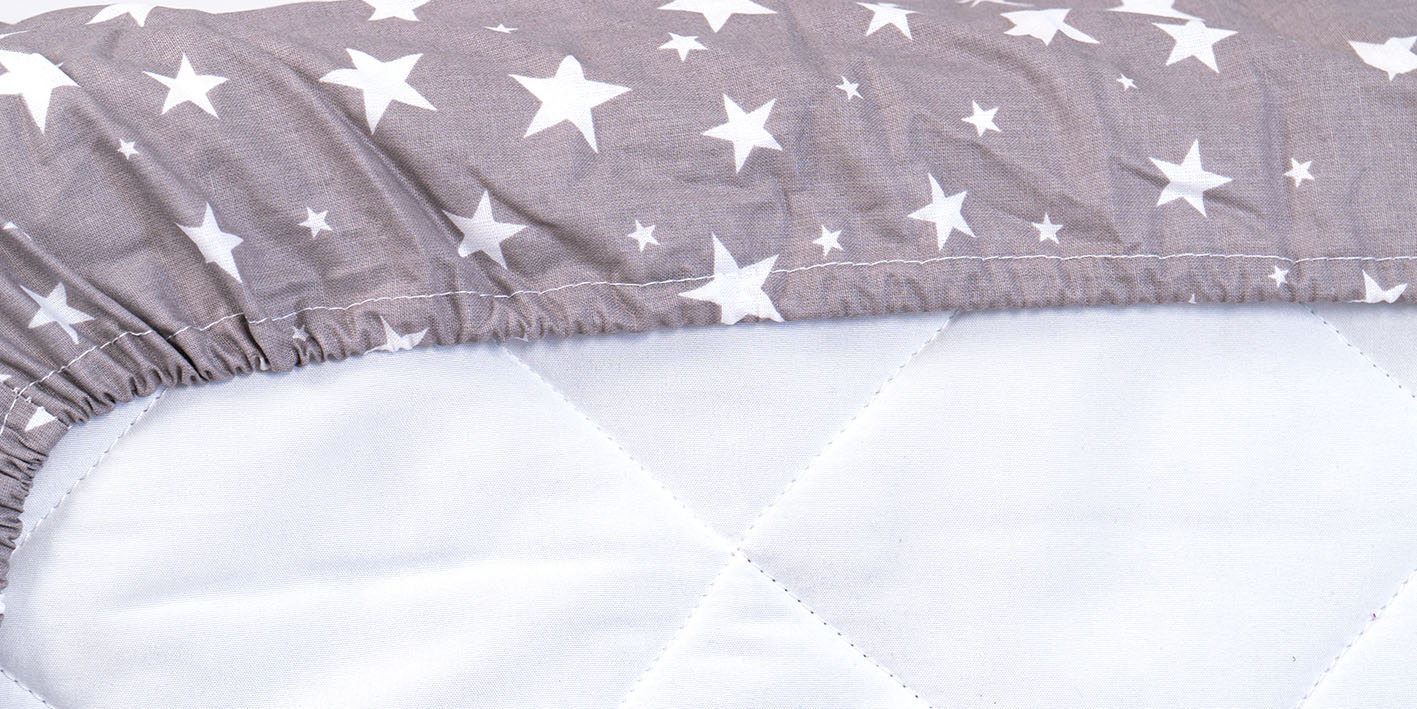 Prześcieradło z gumką 80x160 cm 100% bawełna POLSKIE kosmos mały